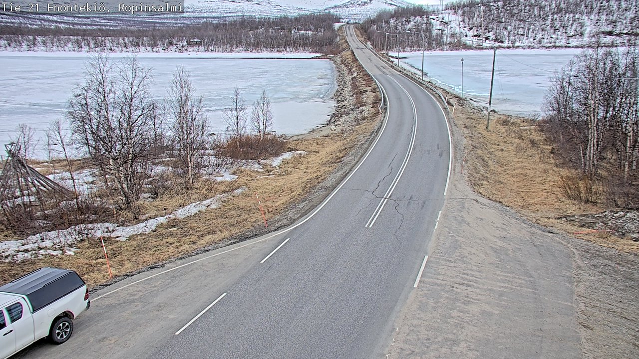 Weather Camera Image Väg 21 Enontekiö, Ropinsalmi, Enontekiö, Lappi