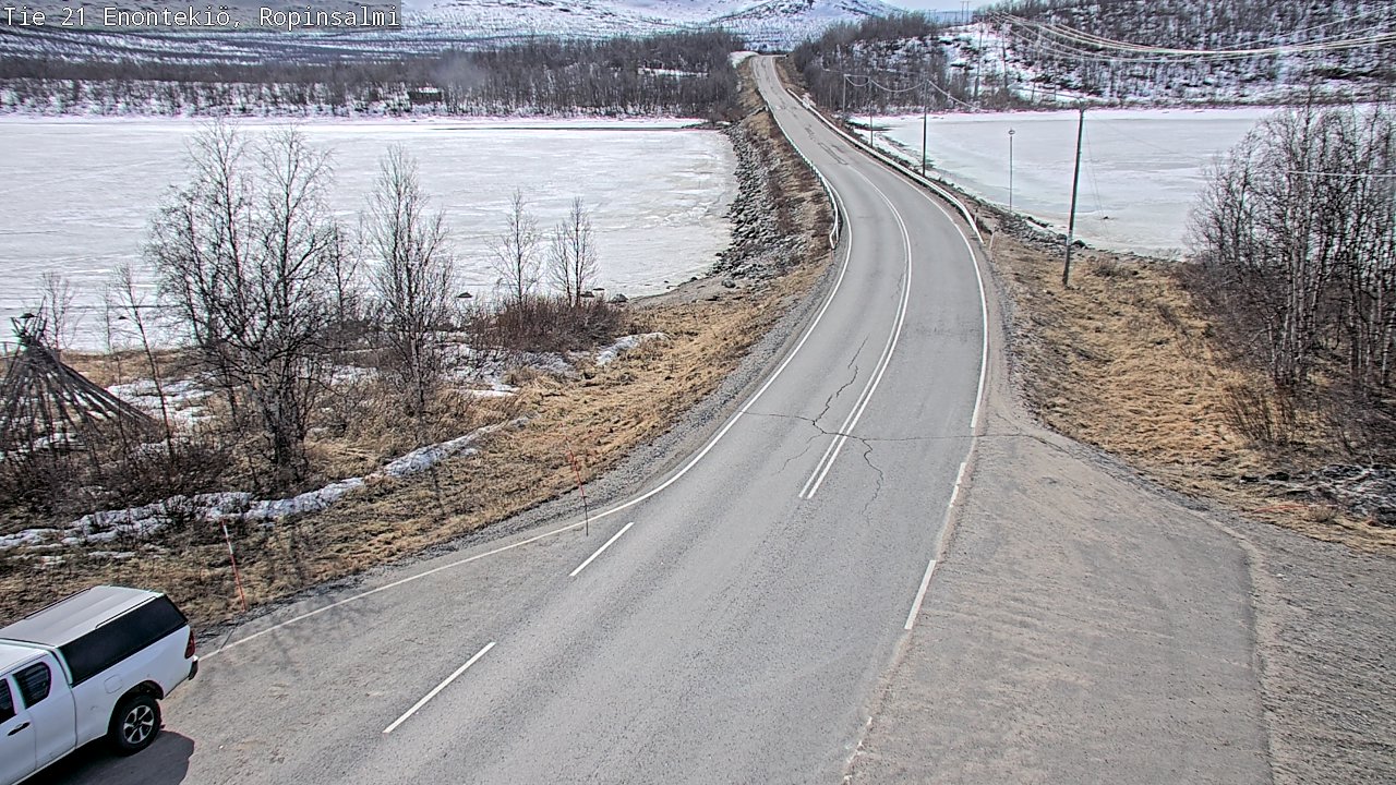Weather Camera Image Väg 21 Enontekiö, Ropinsalmi, Enontekiö, Lappi