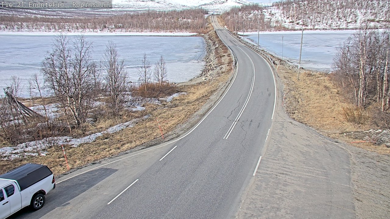 Weather Camera Image Väg 21 Enontekiö, Ropinsalmi, Enontekiö, Lappi