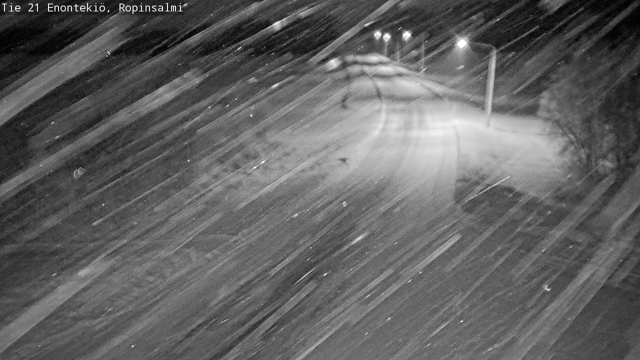 Weather Camera Image Väg 21 Enontekiö, Ropinsalmi, Enontekiö, Lappi