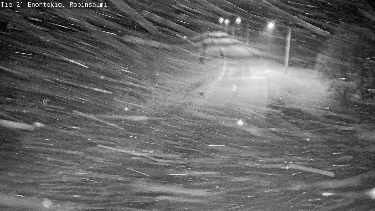 Weather Camera Image Väg 21 Enontekiö, Ropinsalmi, Enontekiö, Lappi