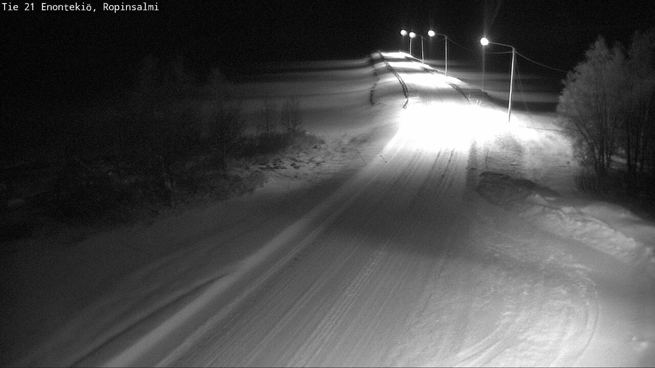 Weather Camera Image Väg 21 Enontekiö, Ropinsalmi, Enontekiö, Lappi