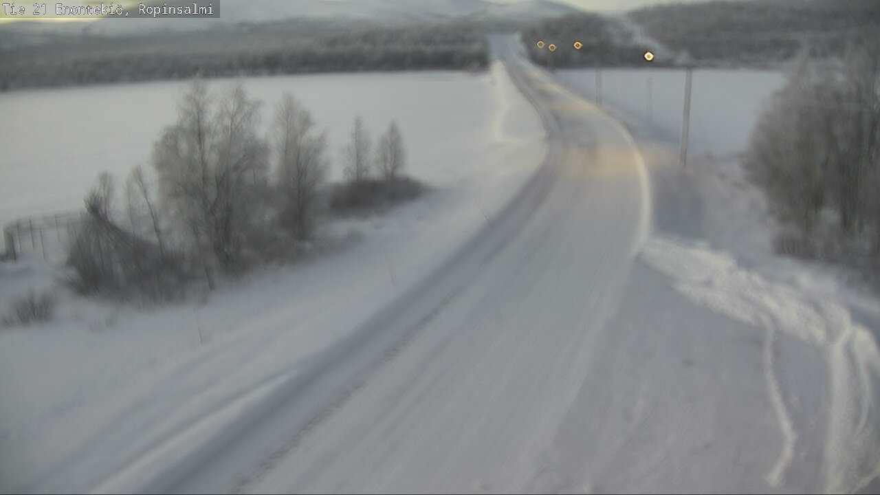 Weather Camera Image Väg 21 Enontekiö, Ropinsalmi, Enontekiö, Lappi