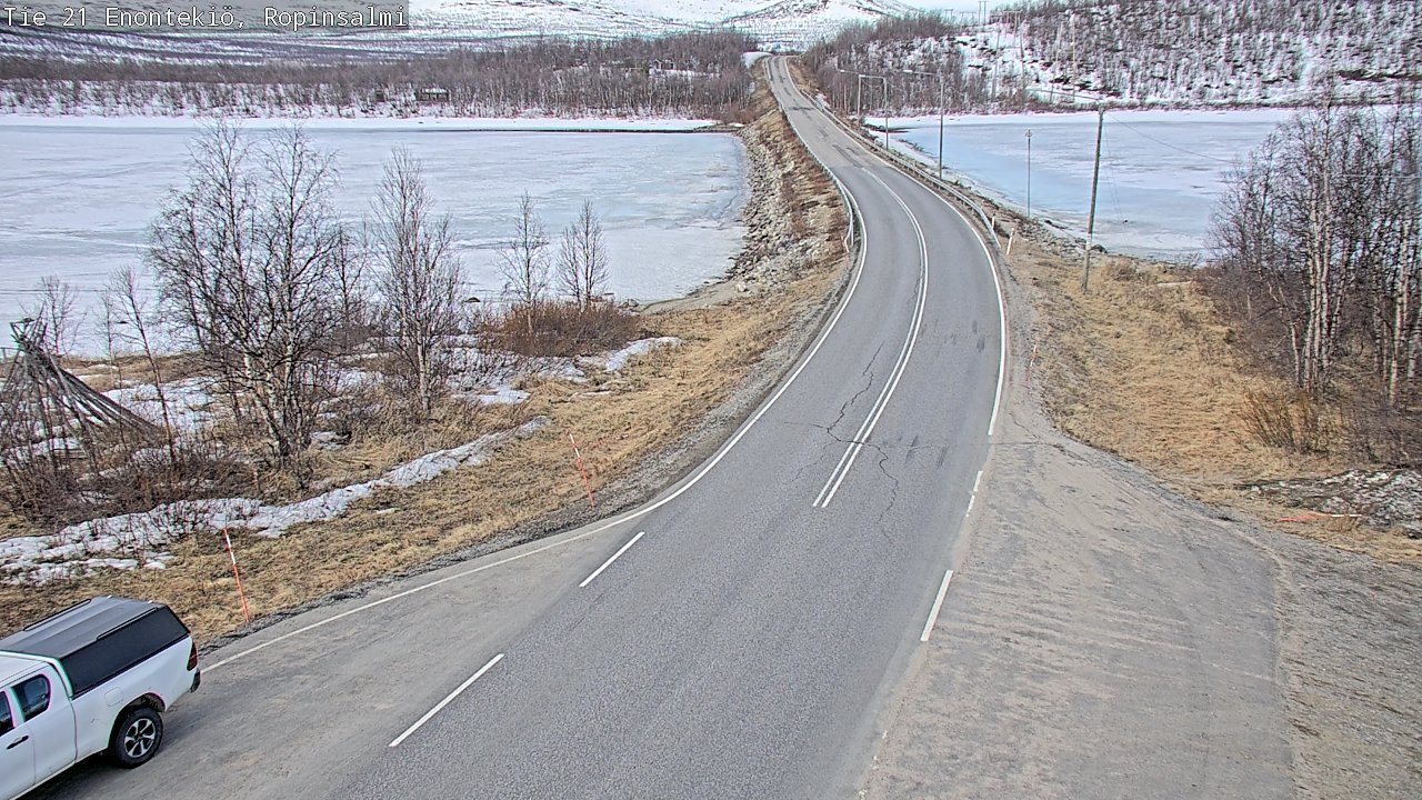 Weather Camera Image Väg 21 Enontekiö, Ropinsalmi, Enontekiö, Lappi