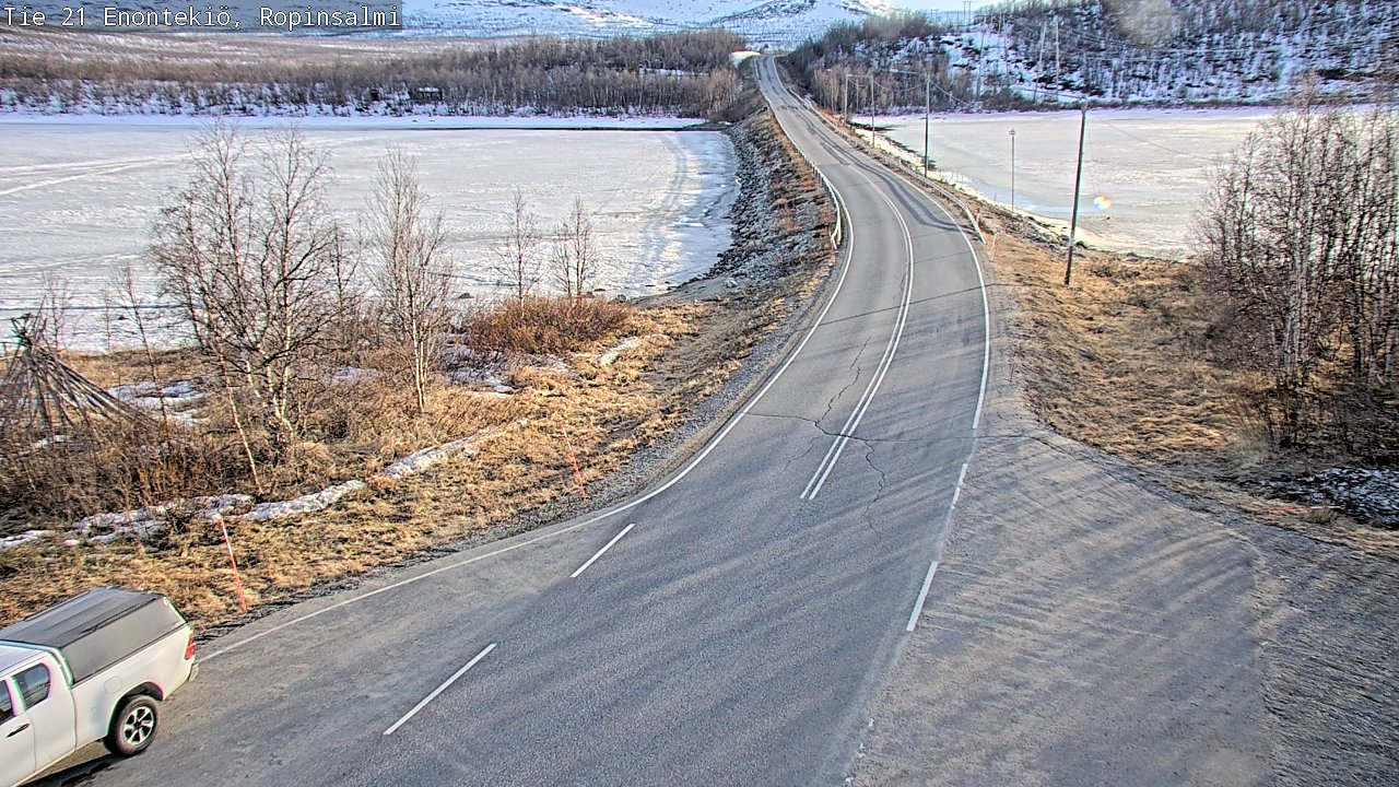 Weather Camera Image Väg 21 Enontekiö, Ropinsalmi, Enontekiö, Lappi