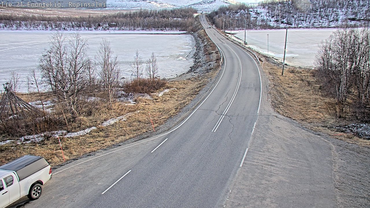 Weather Camera Image Väg 21 Enontekiö, Ropinsalmi, Enontekiö, Lappi