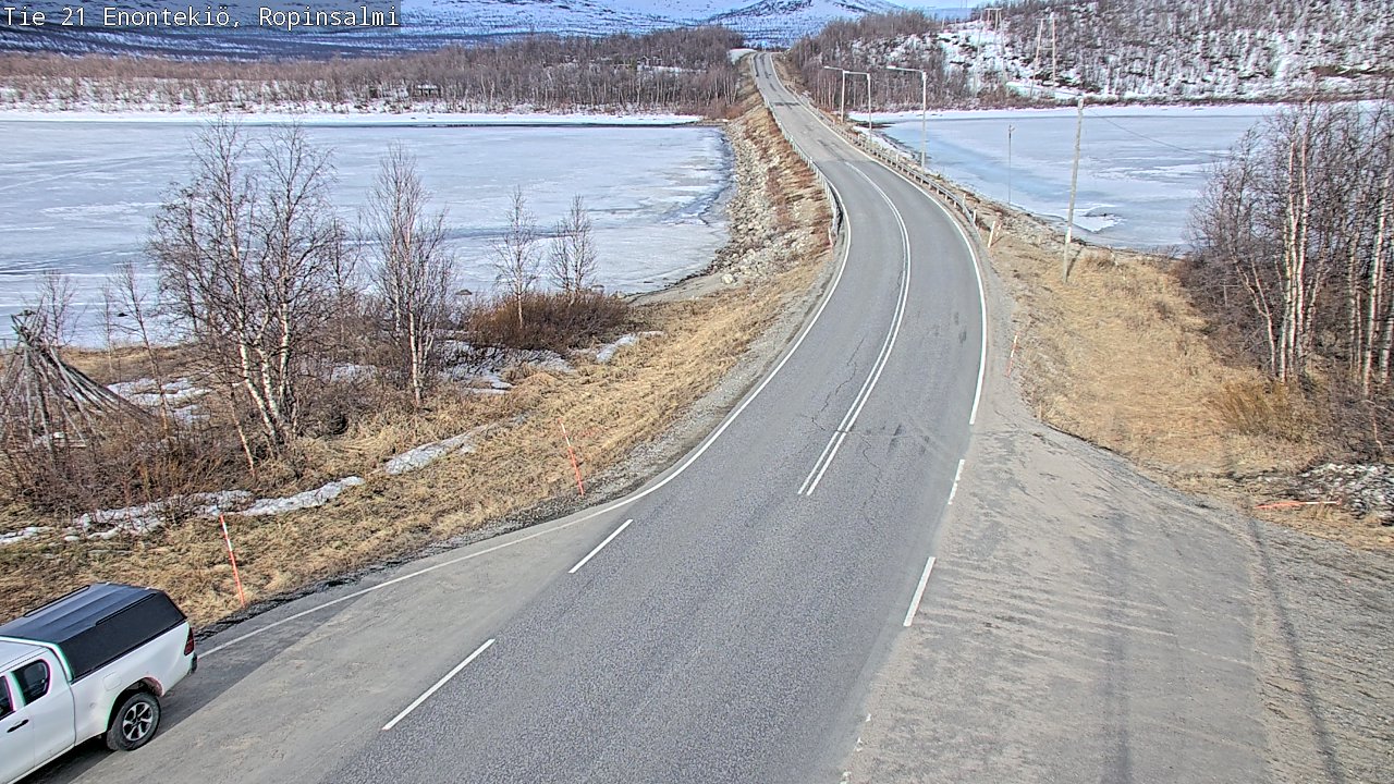 Weather Camera Image Road 21 Enontekiö, Ropinsalmi, Enontekiö, Lappi