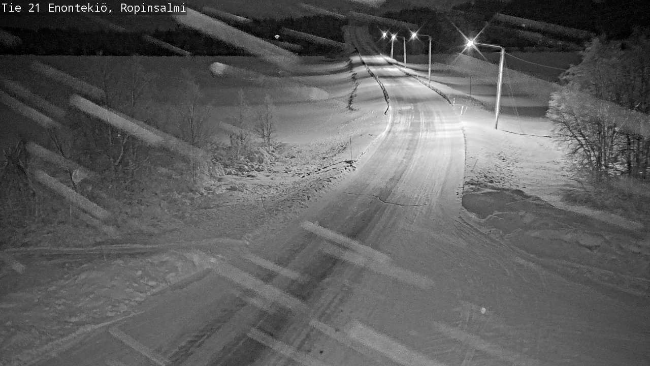 Weather Camera Image Väg 21 Enontekiö, Ropinsalmi, Enontekiö, Lappi