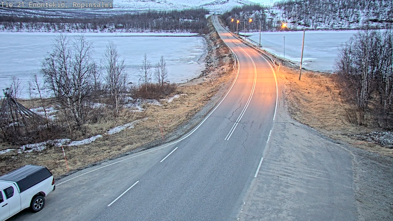 Weather Camera Image Väg 21 Enontekiö, Ropinsalmi, Enontekiö, Lappi
