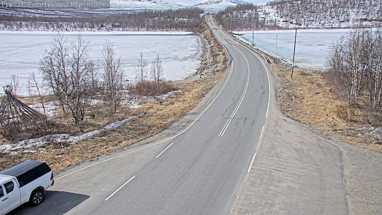 Weather Camera Image Väg 21 Enontekiö, Ropinsalmi, Enontekiö, Lappi