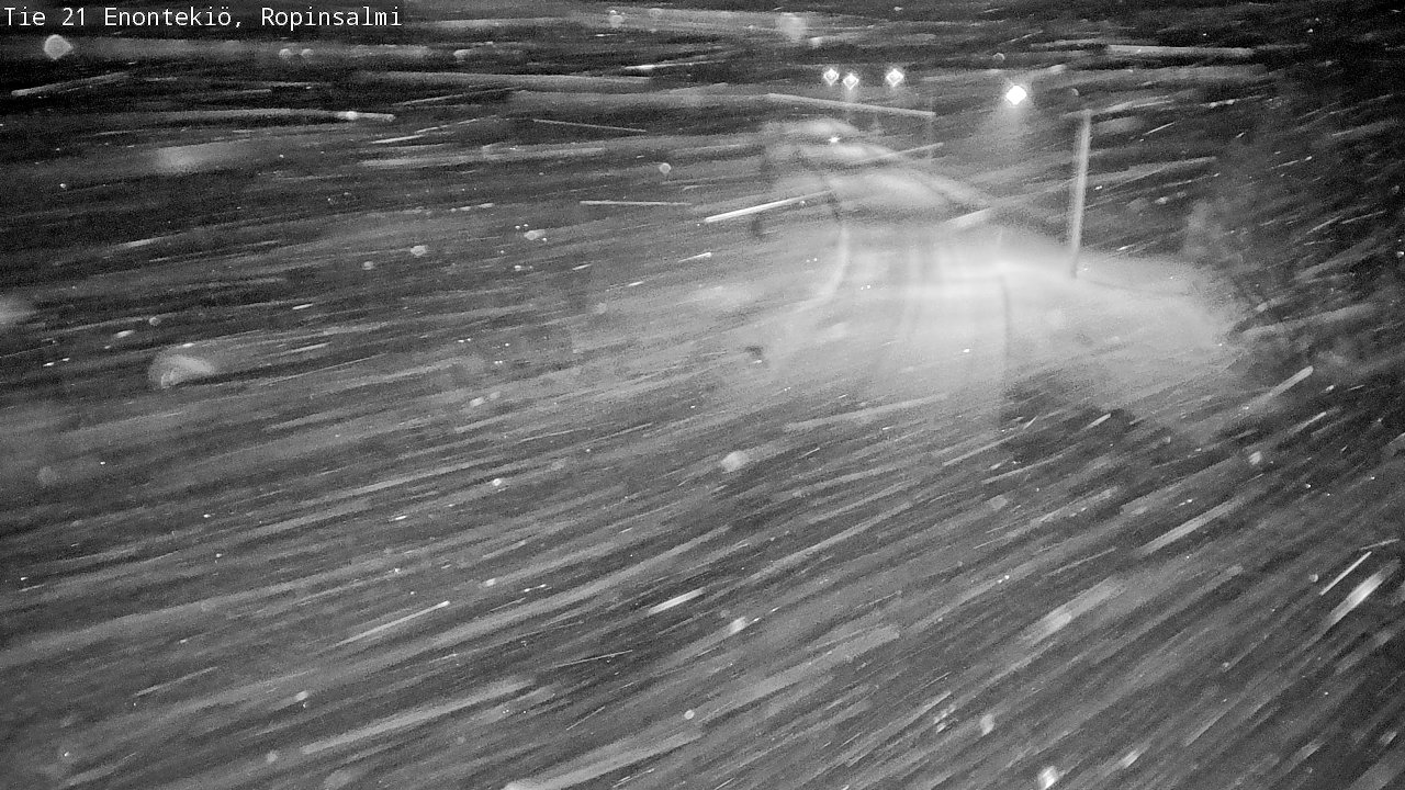 Weather Camera Image Väg 21 Enontekiö, Ropinsalmi, Enontekiö, Lappi