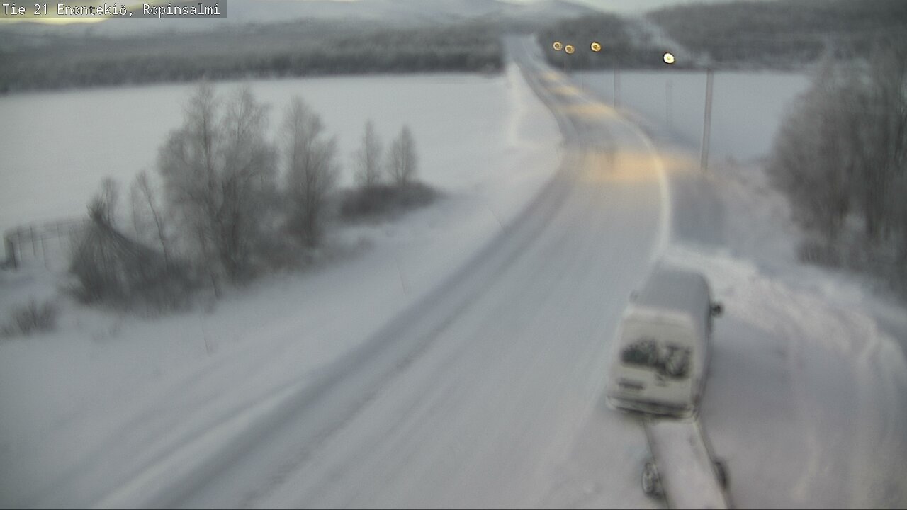 Weather Camera Image Väg 21 Enontekiö, Ropinsalmi, Enontekiö, Lappi