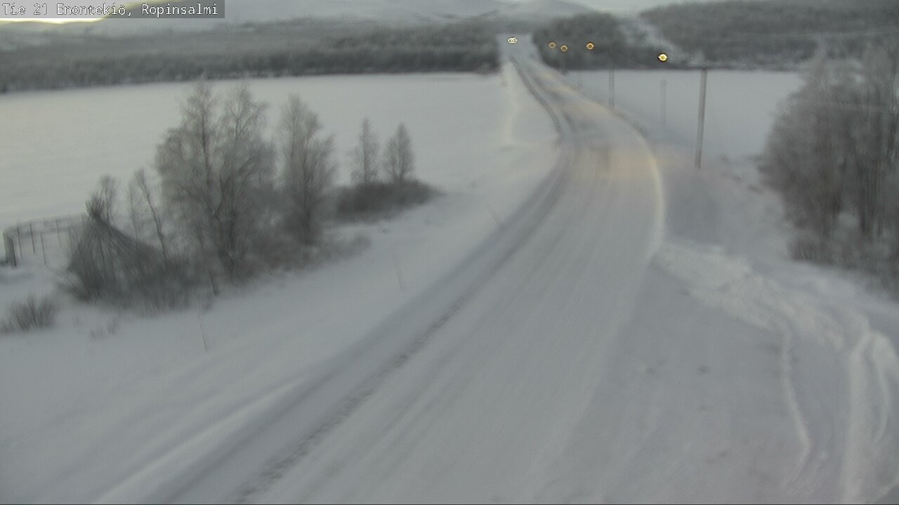 Weather Camera Image Väg 21 Enontekiö, Ropinsalmi, Enontekiö, Lappi