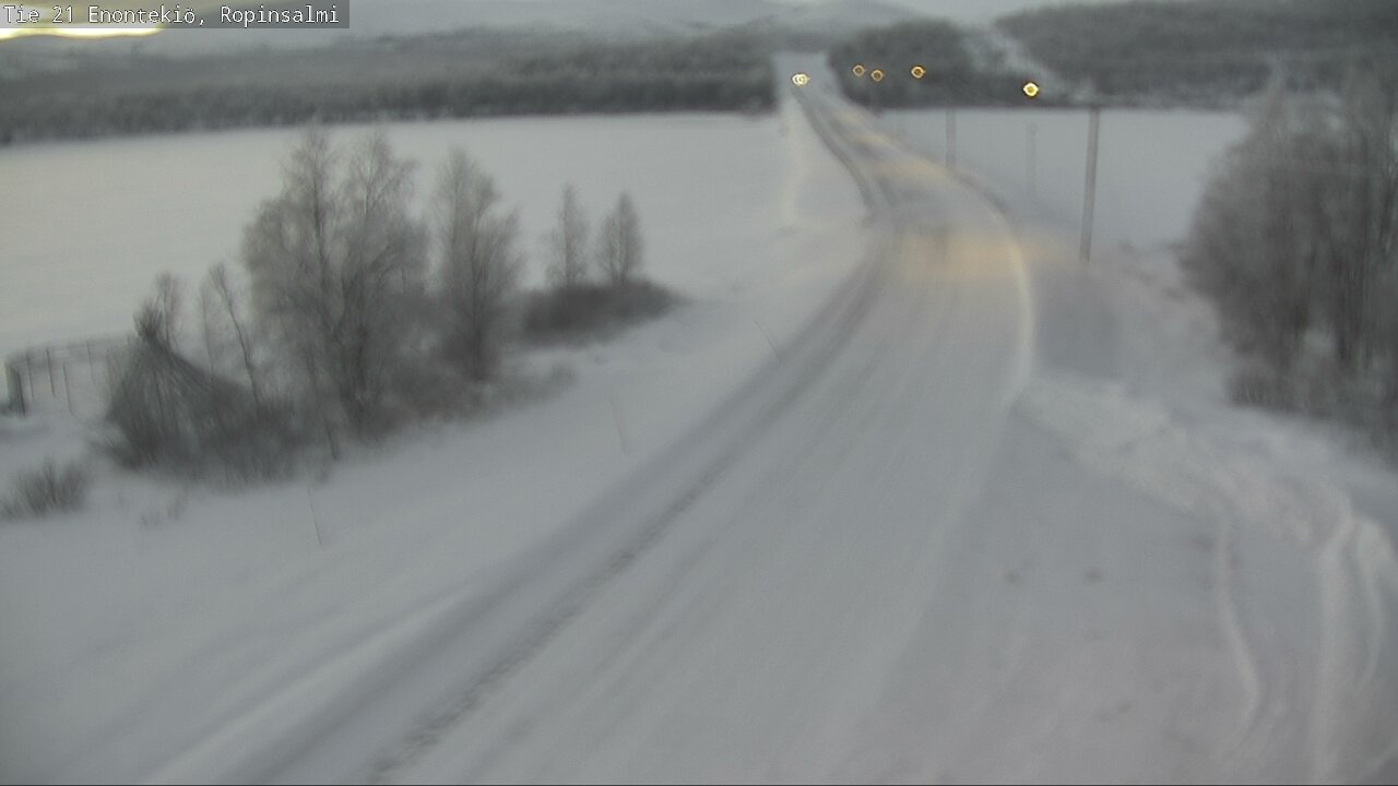 Weather Camera Image Väg 21 Enontekiö, Ropinsalmi, Enontekiö, Lappi