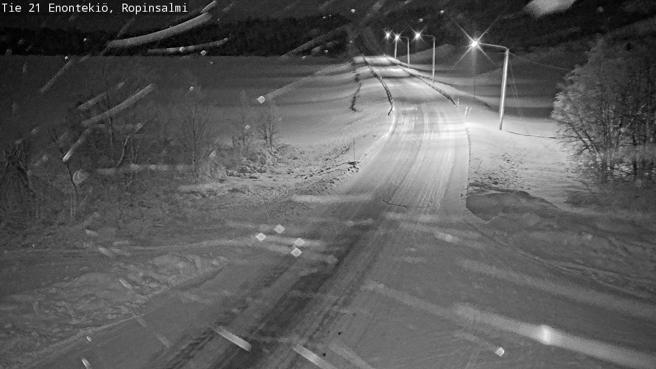 Weather Camera Image Road 21 Enontekiö, Ropinsalmi, Enontekiö, Lappi