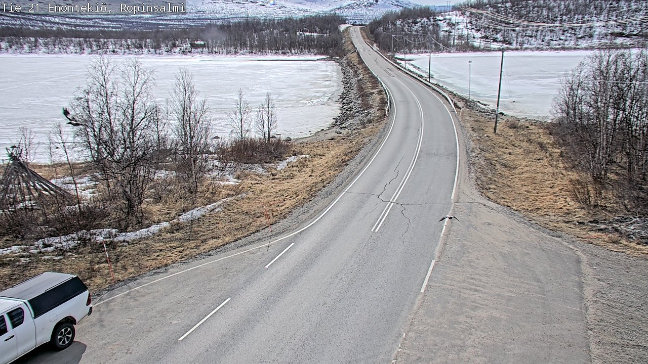 Weather Camera Image Väg 21 Enontekiö, Ropinsalmi, Enontekiö, Lappi