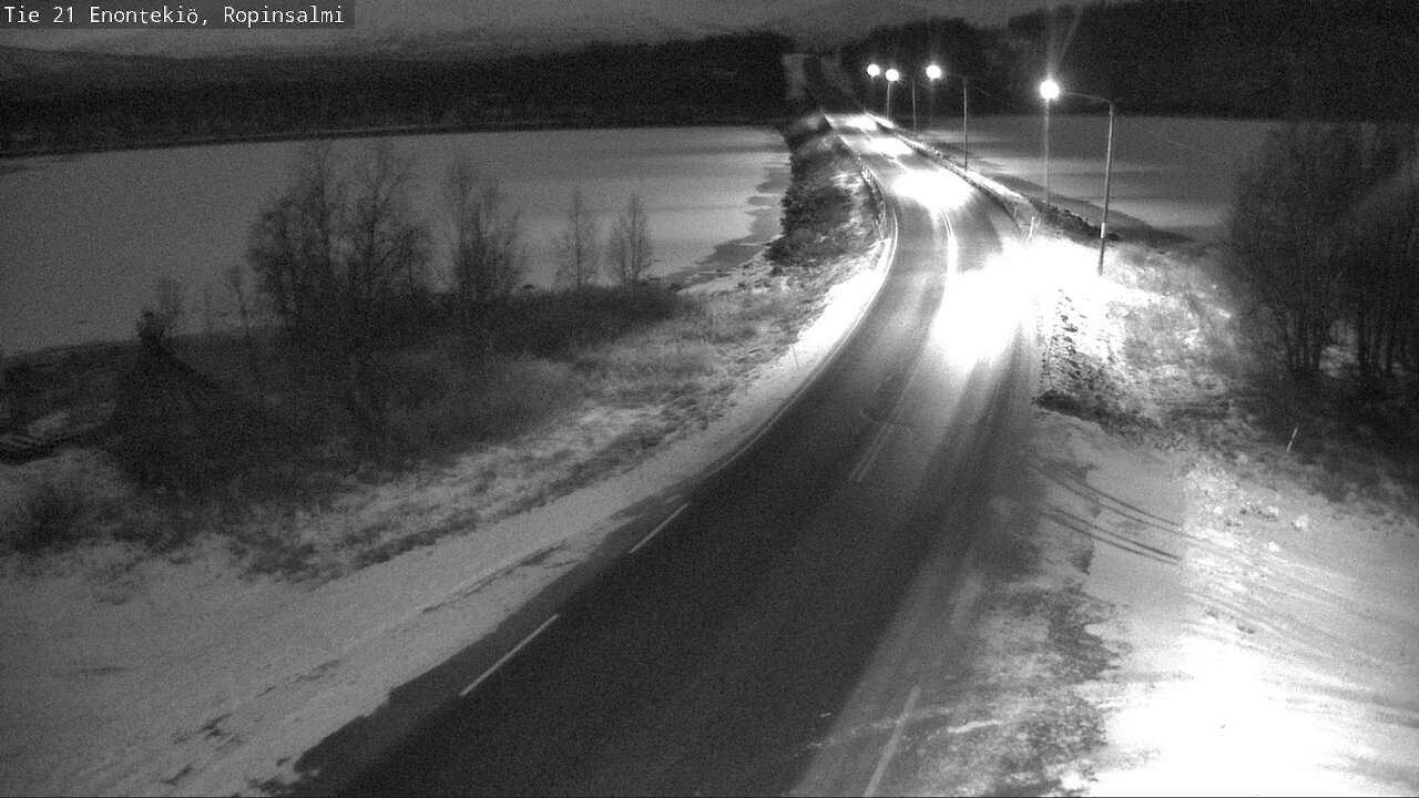 Weather Camera Image Väg 21 Enontekiö, Ropinsalmi, Enontekiö, Lappi