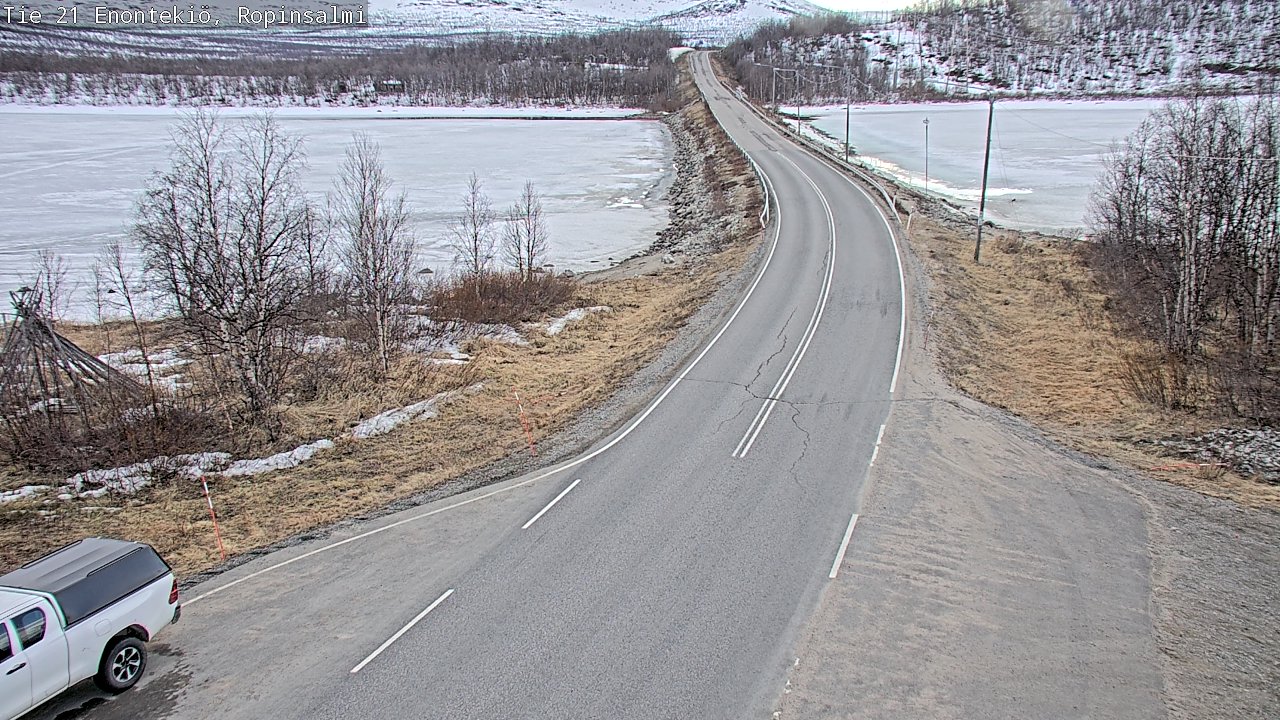 Weather Camera Image Väg 21 Enontekiö, Ropinsalmi, Enontekiö, Lappi