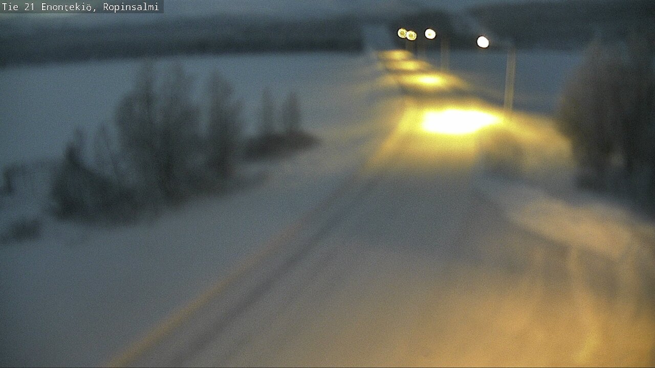 Weather Camera Image Väg 21 Enontekiö, Ropinsalmi, Enontekiö, Lappi