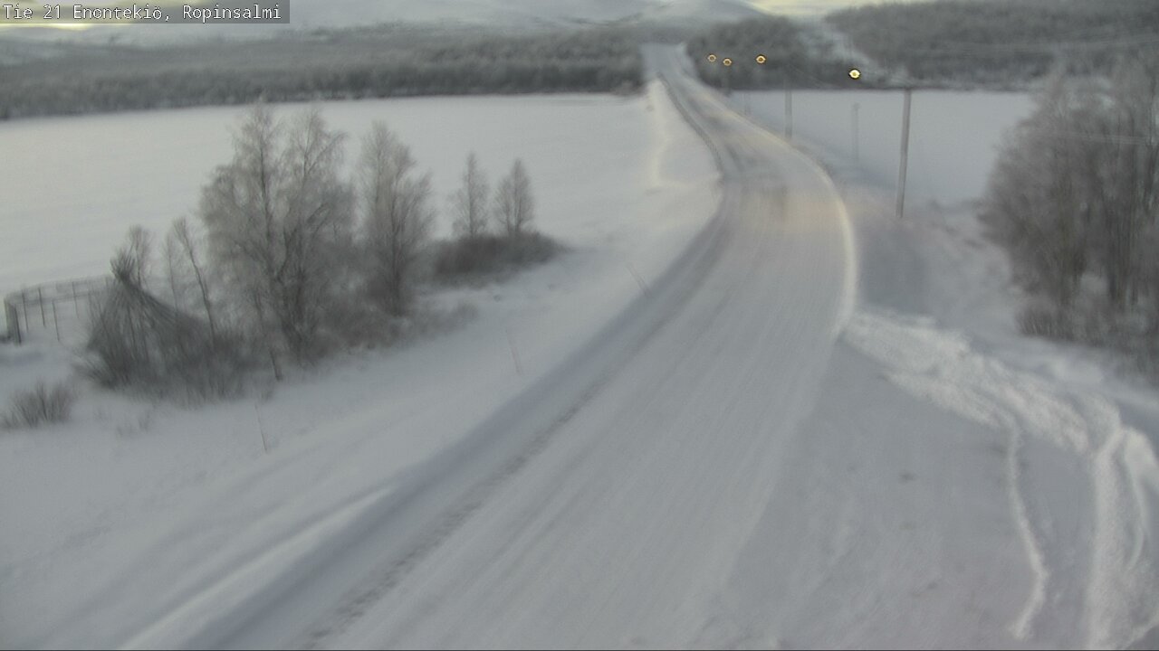 Weather Camera Image Väg 21 Enontekiö, Ropinsalmi, Enontekiö, Lappi