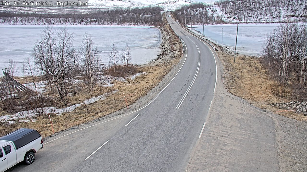 Weather Camera Image Väg 21 Enontekiö, Ropinsalmi, Enontekiö, Lappi