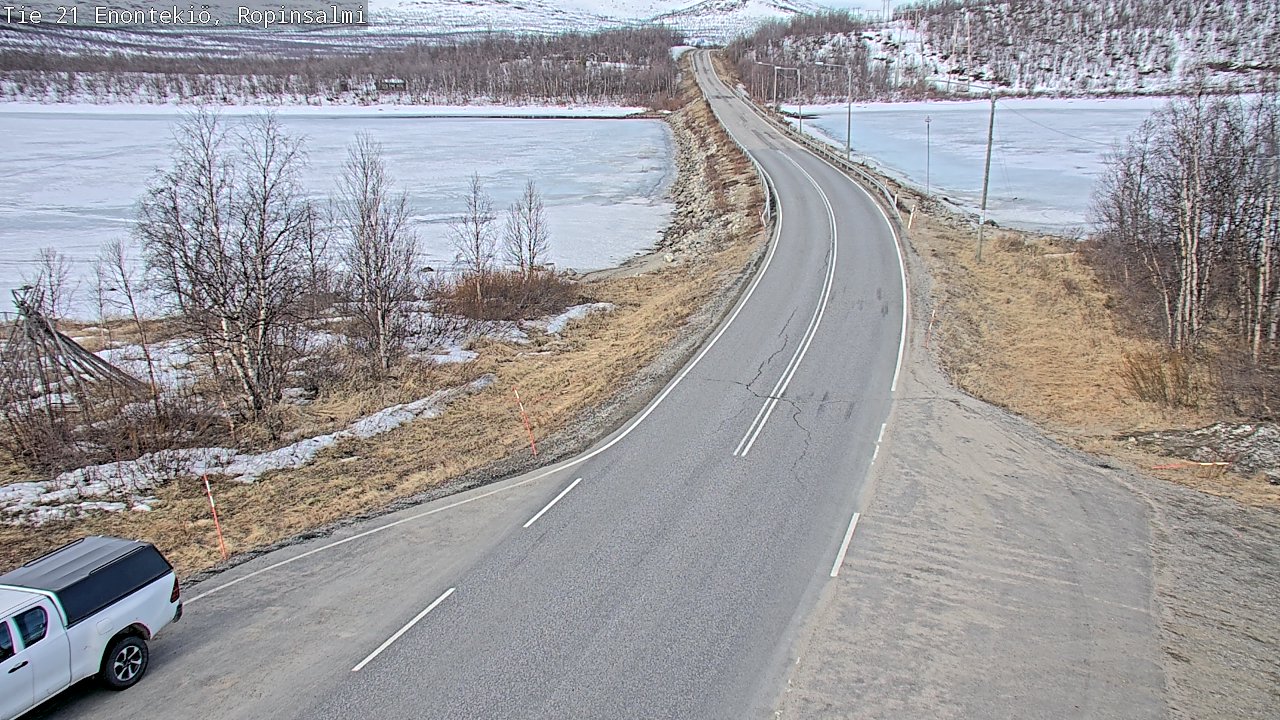 Weather Camera Image Väg 21 Enontekiö, Ropinsalmi, Enontekiö, Lappi