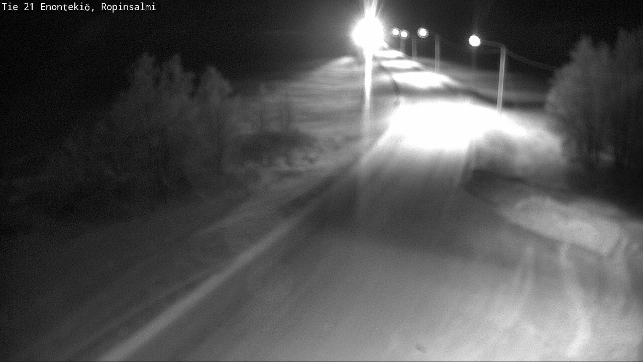 Weather Camera Image Väg 21 Enontekiö, Ropinsalmi, Enontekiö, Lappi