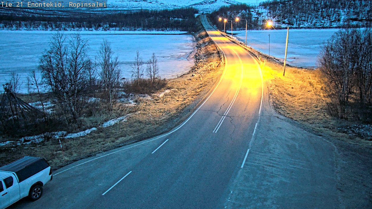 Weather Camera Image Väg 21 Enontekiö, Ropinsalmi, Enontekiö, Lappi