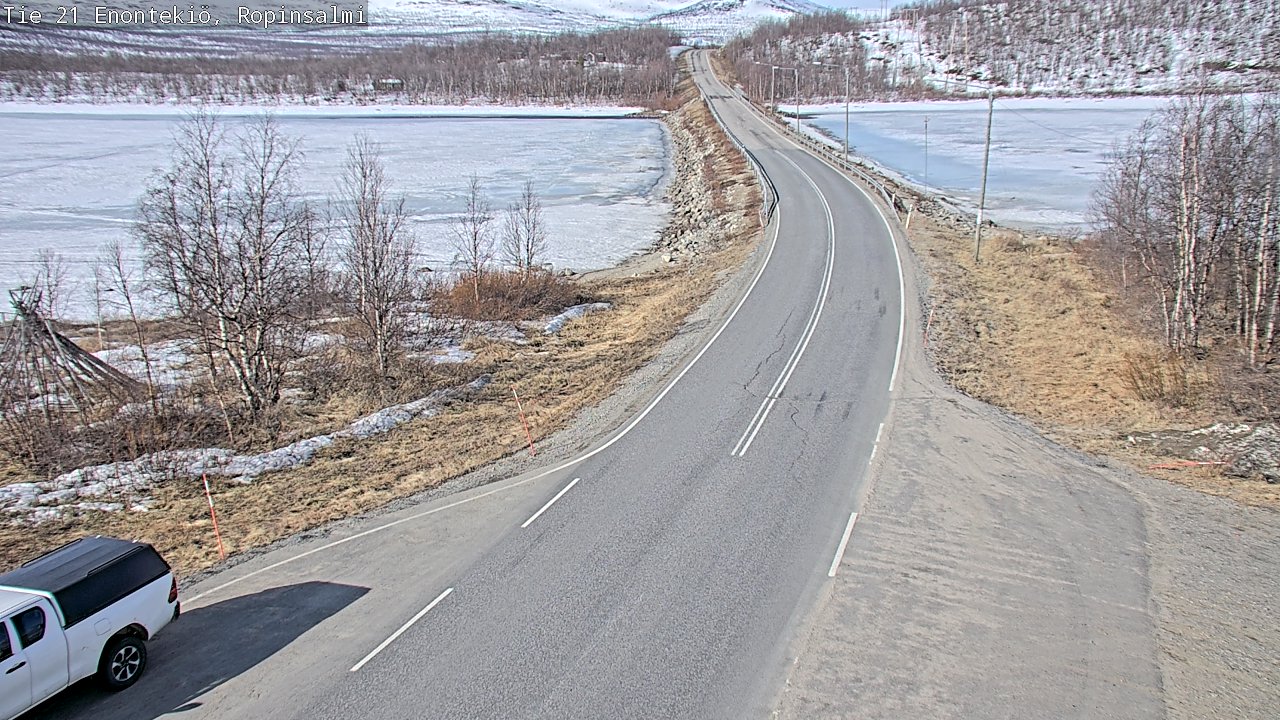 Weather Camera Image Väg 21 Enontekiö, Ropinsalmi, Enontekiö, Lappi