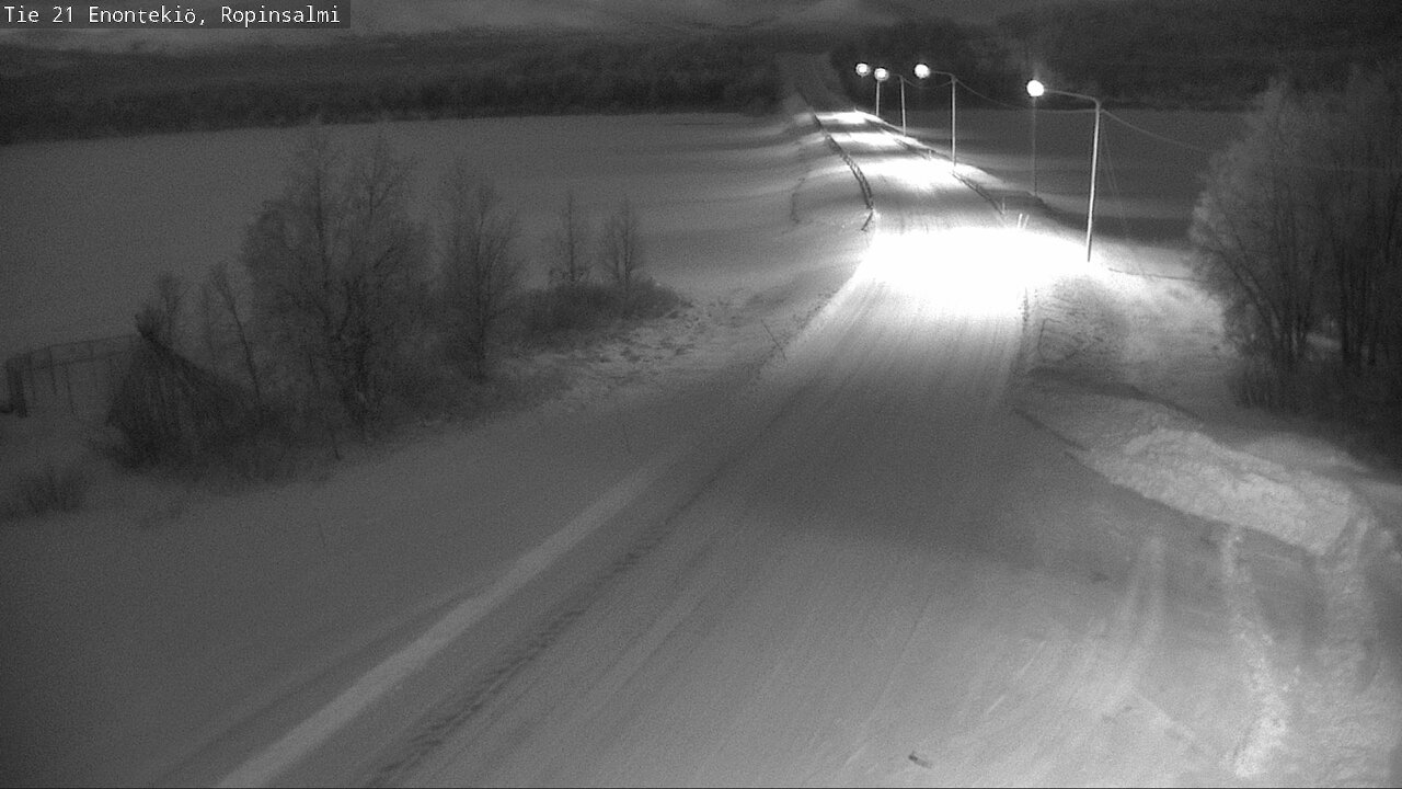 Weather Camera Image Väg 21 Enontekiö, Ropinsalmi, Enontekiö, Lappi