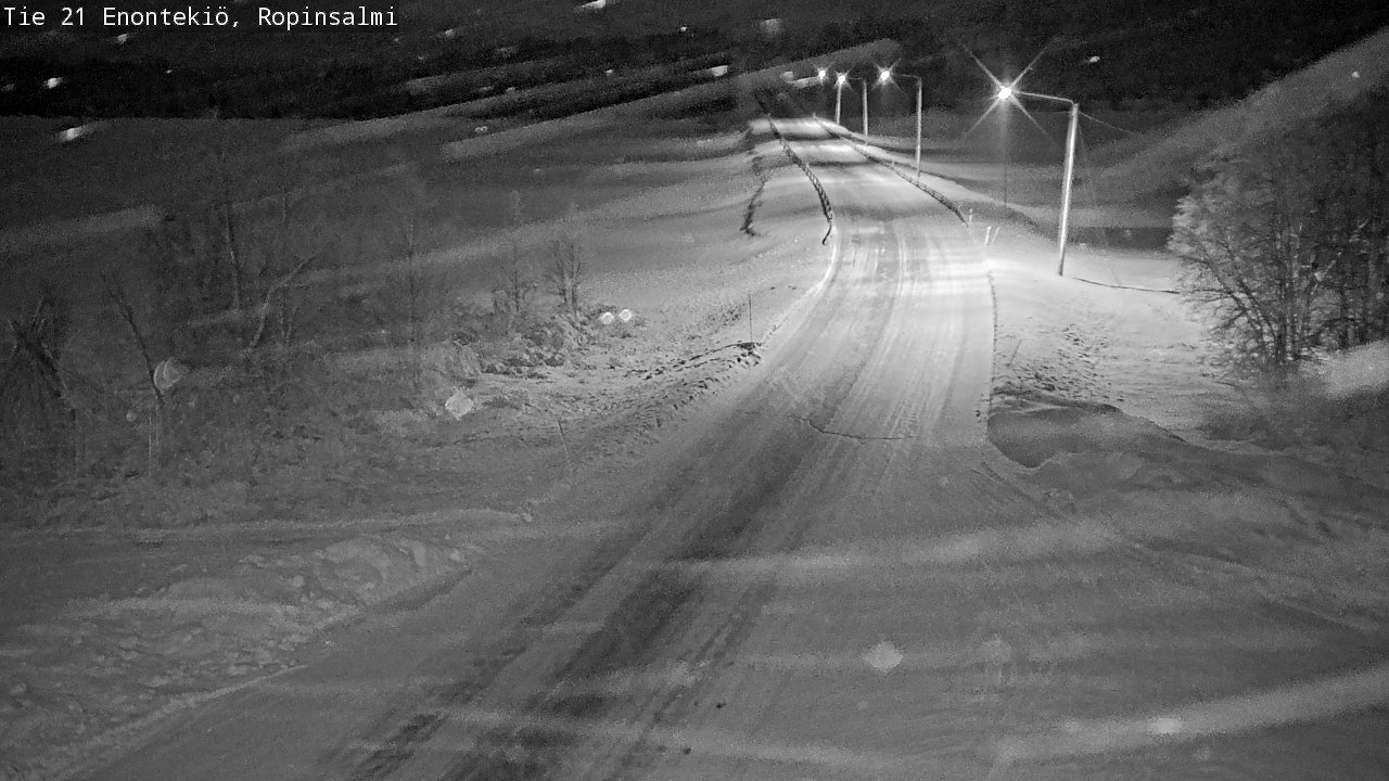Weather Camera Image Road 21 Enontekiö, Ropinsalmi, Enontekiö, Lappi