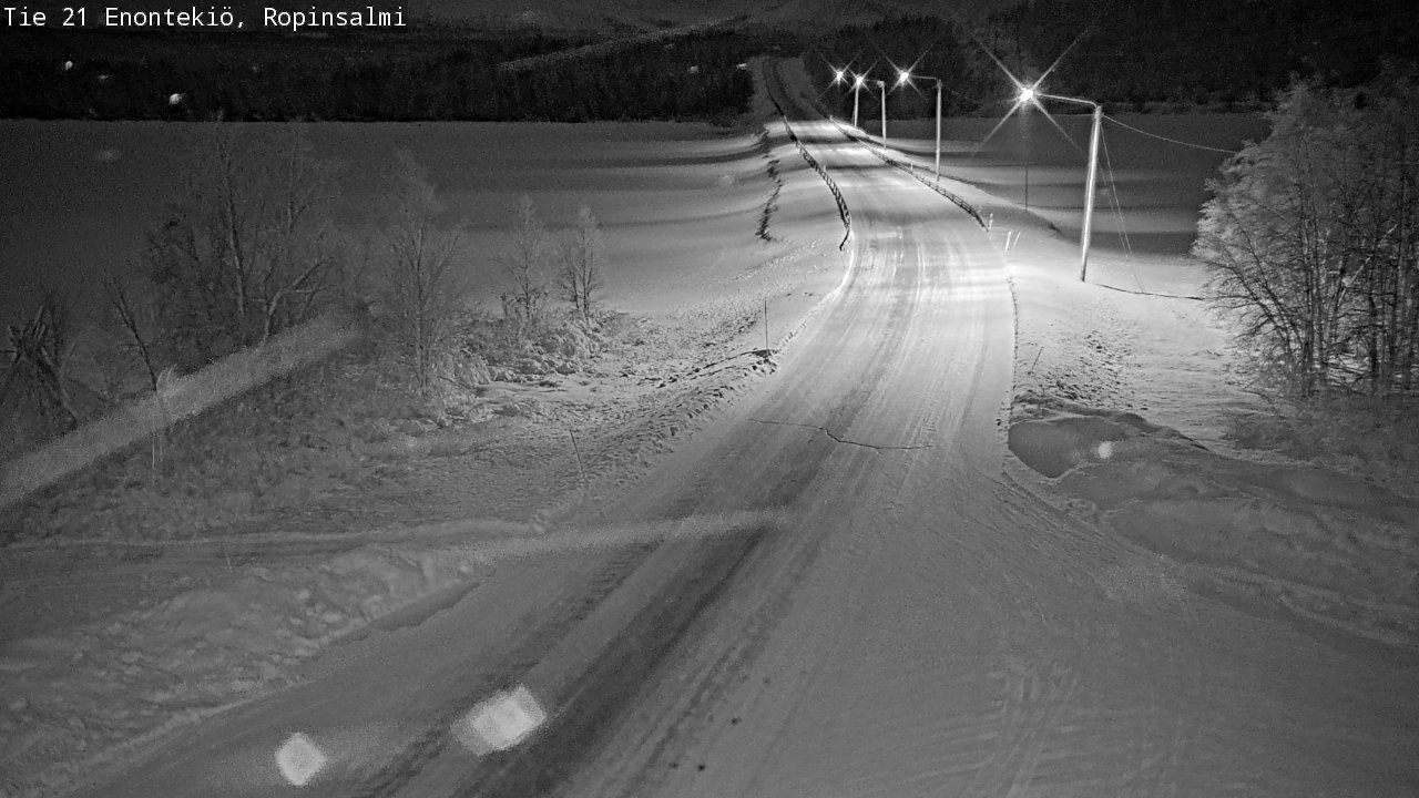 Weather Camera Image Väg 21 Enontekiö, Ropinsalmi, Enontekiö, Lappi