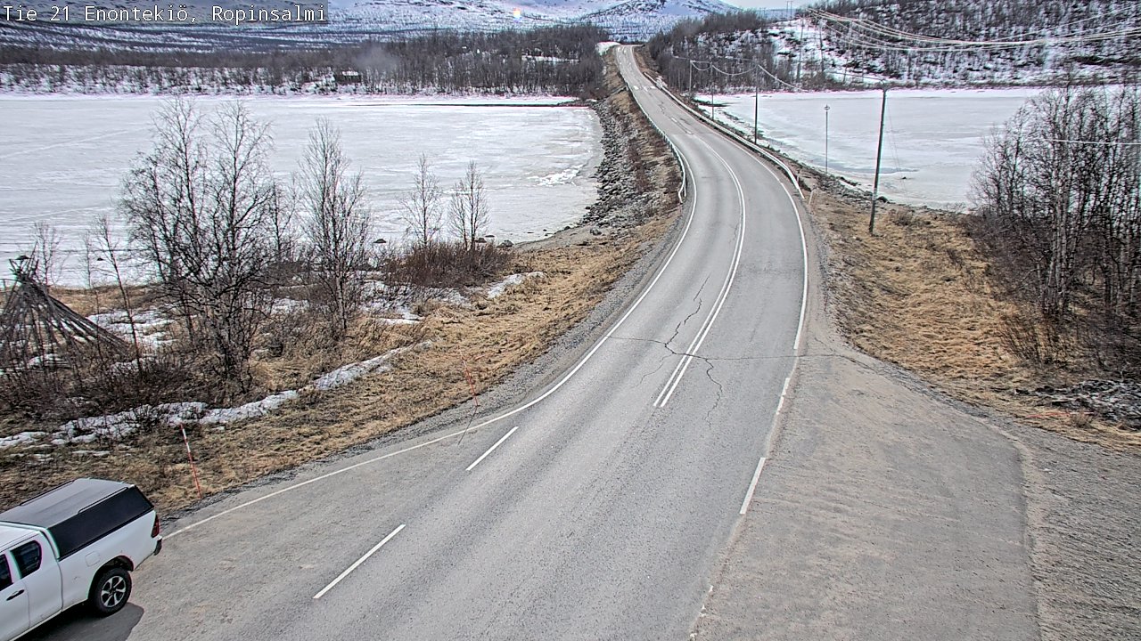 Weather Camera Image Väg 21 Enontekiö, Ropinsalmi, Enontekiö, Lappi