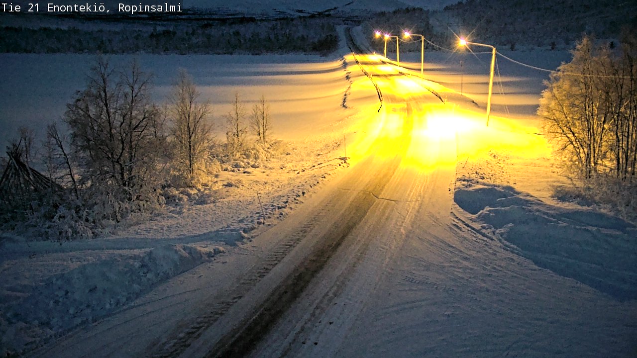 Kelikamerat Kuva Tie 21 Enontekiö, Ropinsalmi, Enontekiö, Lappi