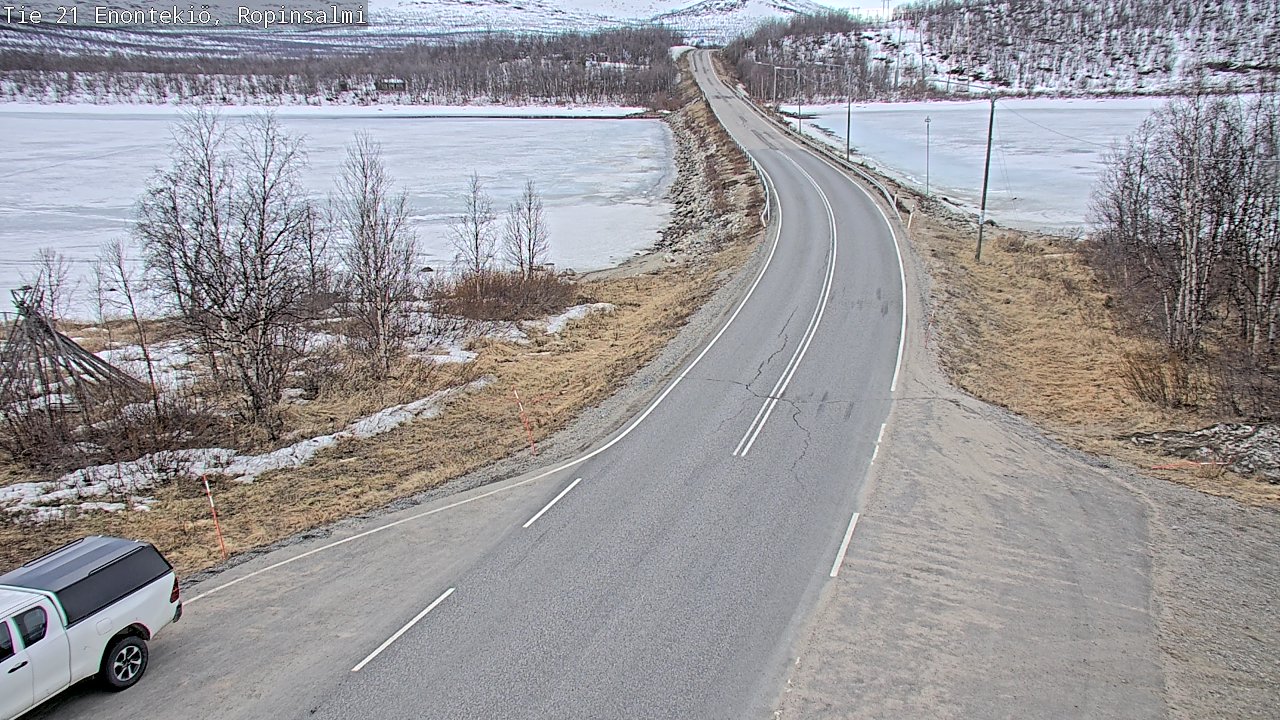 Weather Camera Image Väg 21 Enontekiö, Ropinsalmi, Enontekiö, Lappi