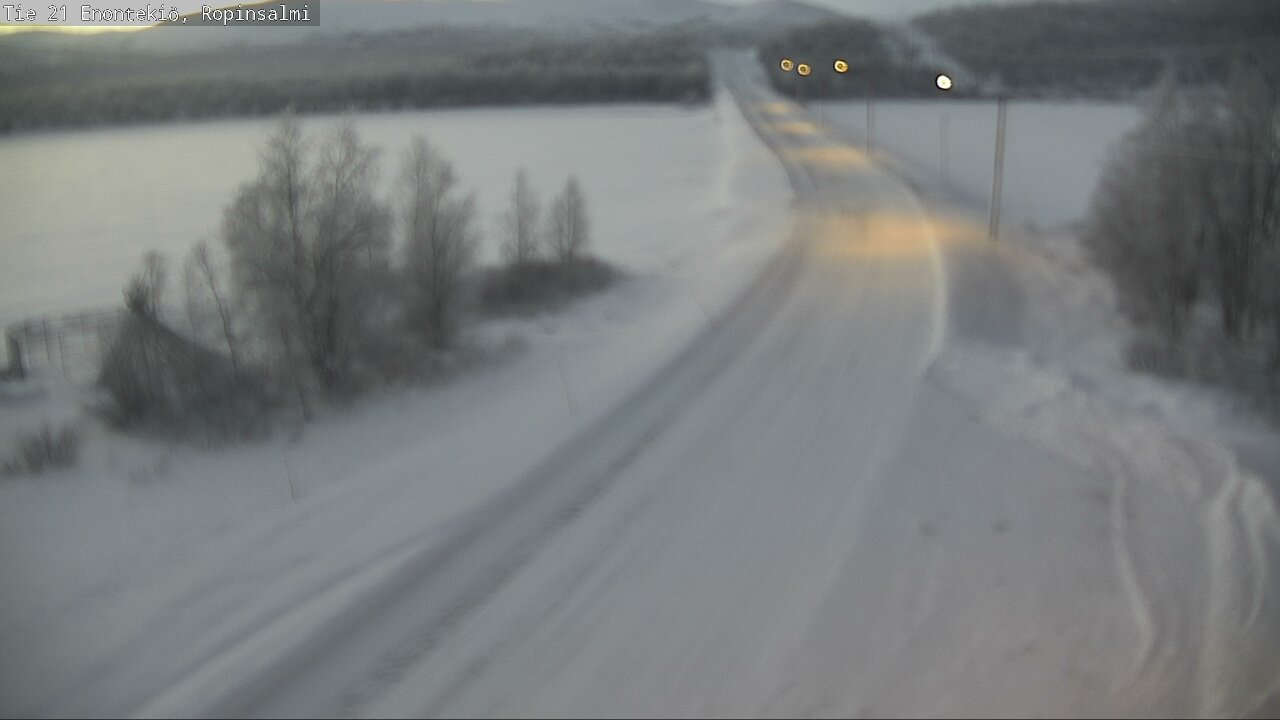 Weather Camera Image Väg 21 Enontekiö, Ropinsalmi, Enontekiö, Lappi