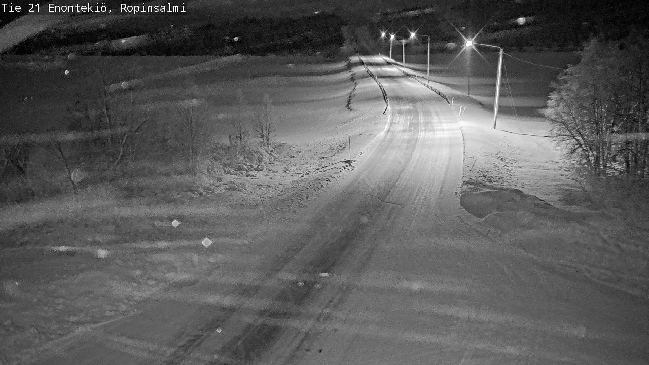 Weather Camera Image Väg 21 Enontekiö, Ropinsalmi, Enontekiö, Lappi