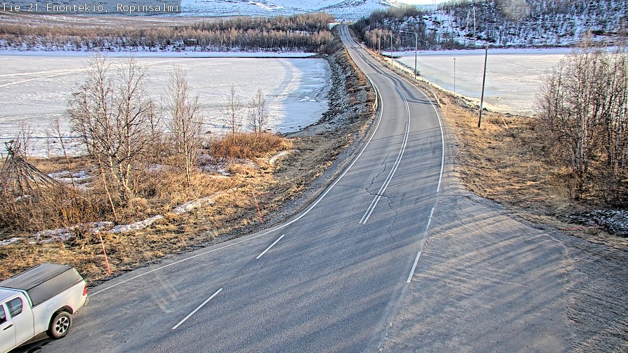 Weather Camera Image Väg 21 Enontekiö, Ropinsalmi, Enontekiö, Lappi