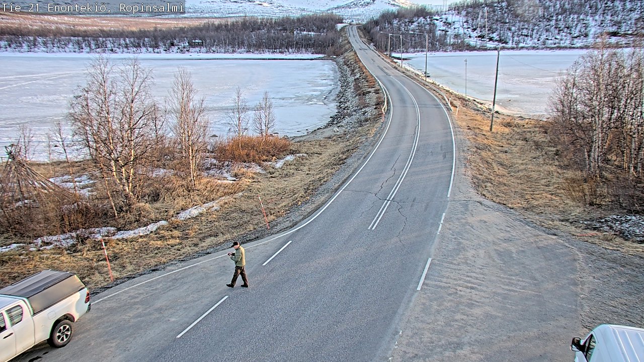 Weather Camera Image Väg 21 Enontekiö, Ropinsalmi, Enontekiö, Lappi