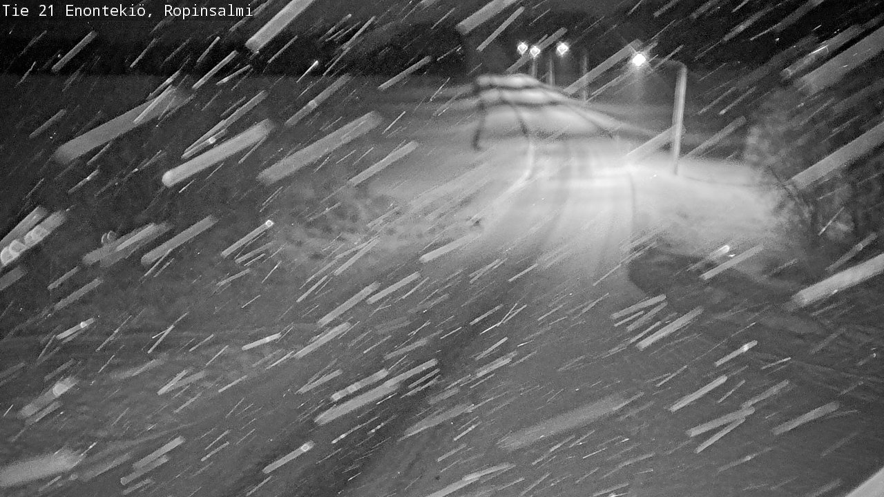 Weather Camera Image Väg 21 Enontekiö, Ropinsalmi, Enontekiö, Lappi