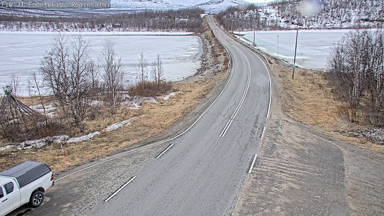 Weather Camera Image Väg 21 Enontekiö, Ropinsalmi, Enontekiö, Lappi