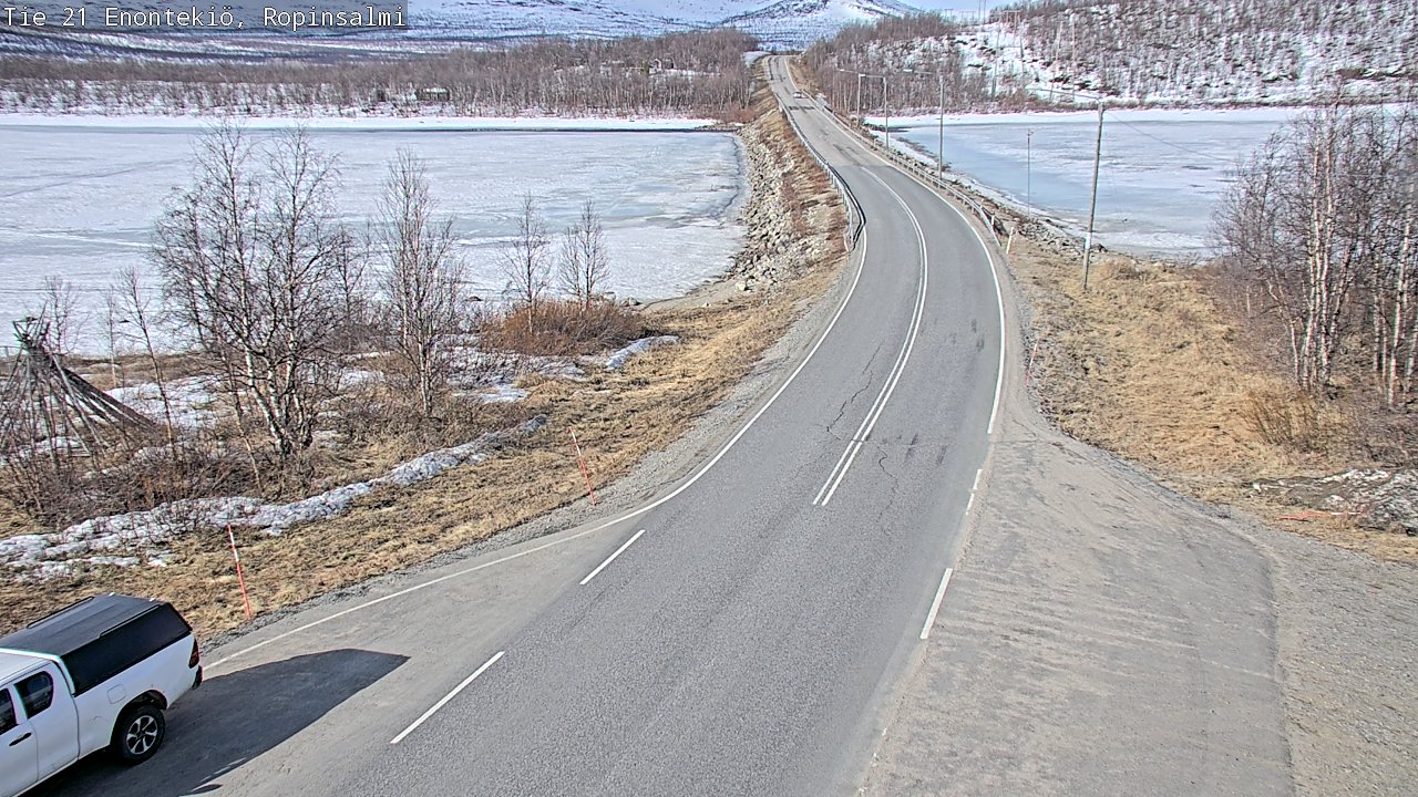 Weather Camera Image Väg 21 Enontekiö, Ropinsalmi, Enontekiö, Lappi