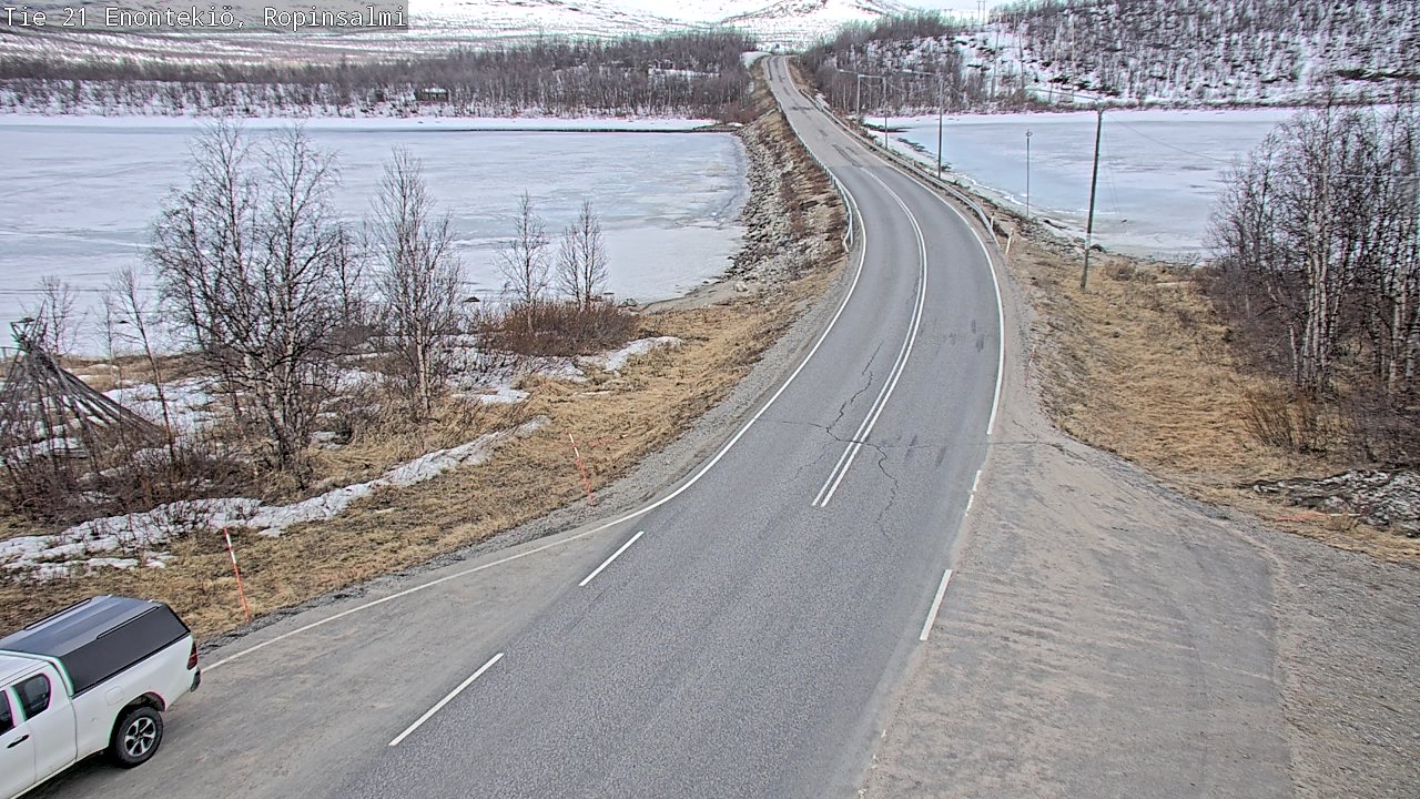 Weather Camera Image Väg 21 Enontekiö, Ropinsalmi, Enontekiö, Lappi