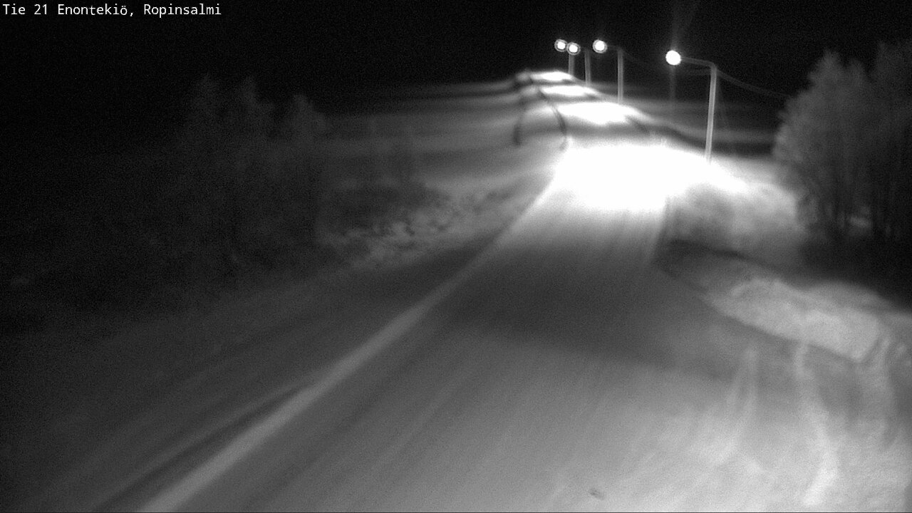 Weather Camera Image Väg 21 Enontekiö, Ropinsalmi, Enontekiö, Lappi