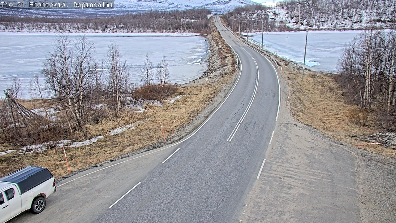 Weather Camera Image Road 21 Enontekiö, Ropinsalmi, Enontekiö, Lappi