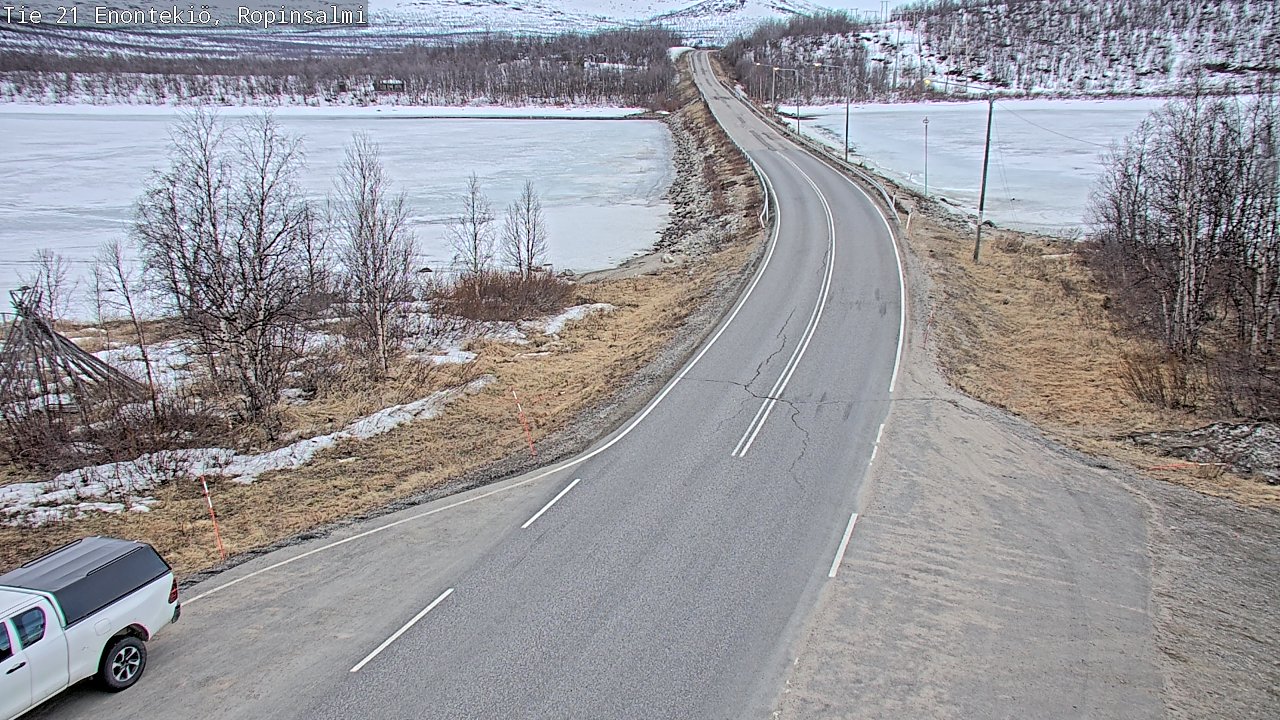 Weather Camera Image Väg 21 Enontekiö, Ropinsalmi, Enontekiö, Lappi