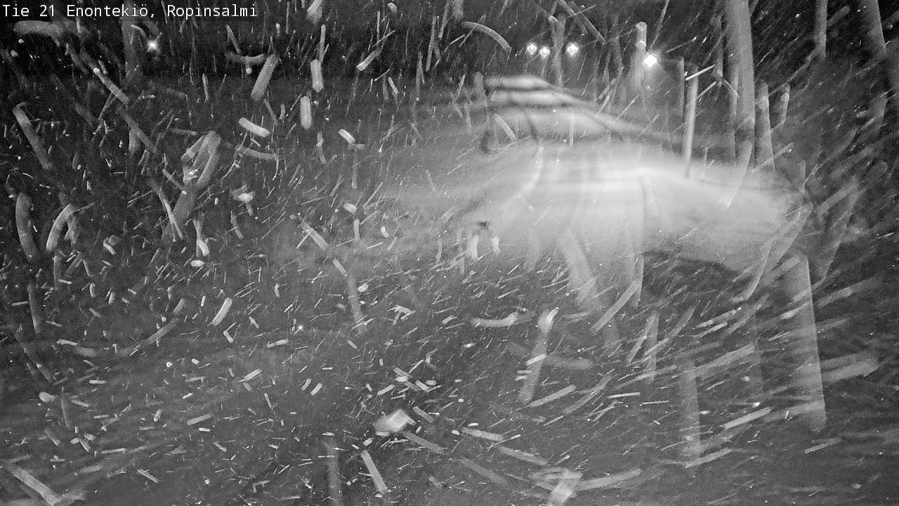 Weather Camera Image Väg 21 Enontekiö, Ropinsalmi, Enontekiö, Lappi