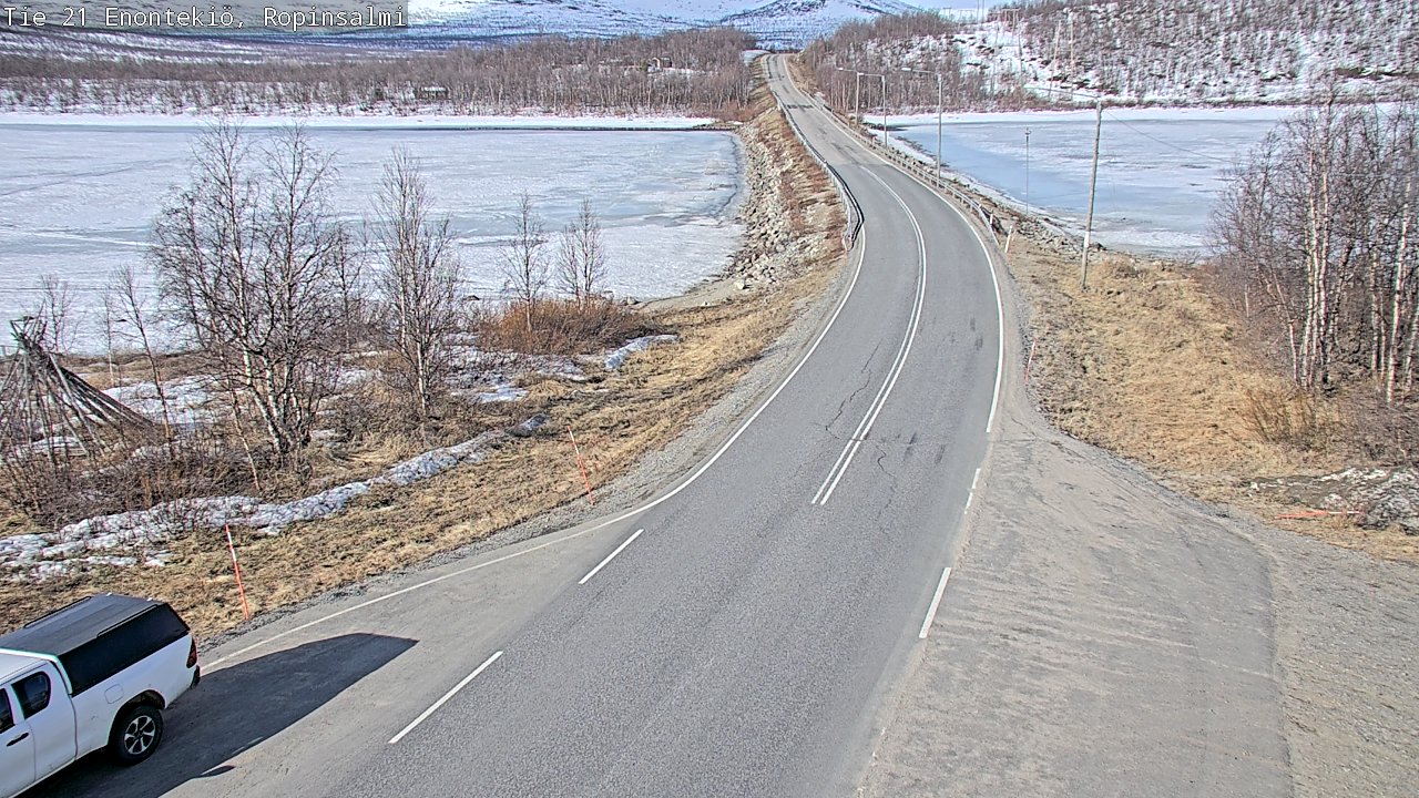 Weather Camera Image Väg 21 Enontekiö, Ropinsalmi, Enontekiö, Lappi