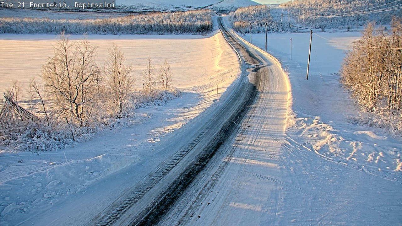 Kelikamerat Kuva Tie 21 Enontekiö, Ropinsalmi, Enontekiö, Lappi