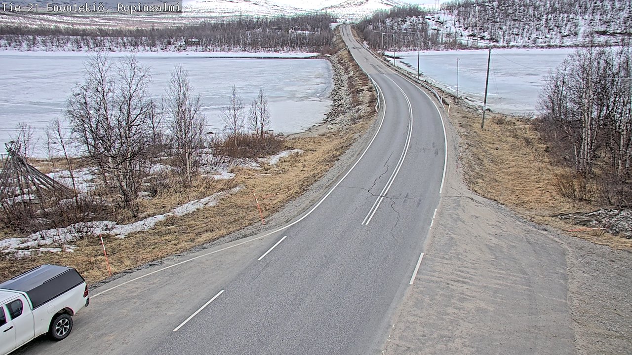 Weather Camera Image Väg 21 Enontekiö, Ropinsalmi, Enontekiö, Lappi